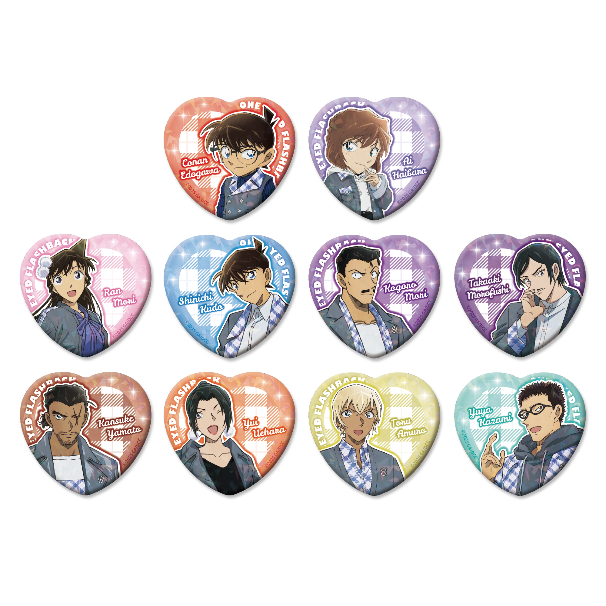 名偵探柯南劇場版M28-心形胸章(10款隨機)