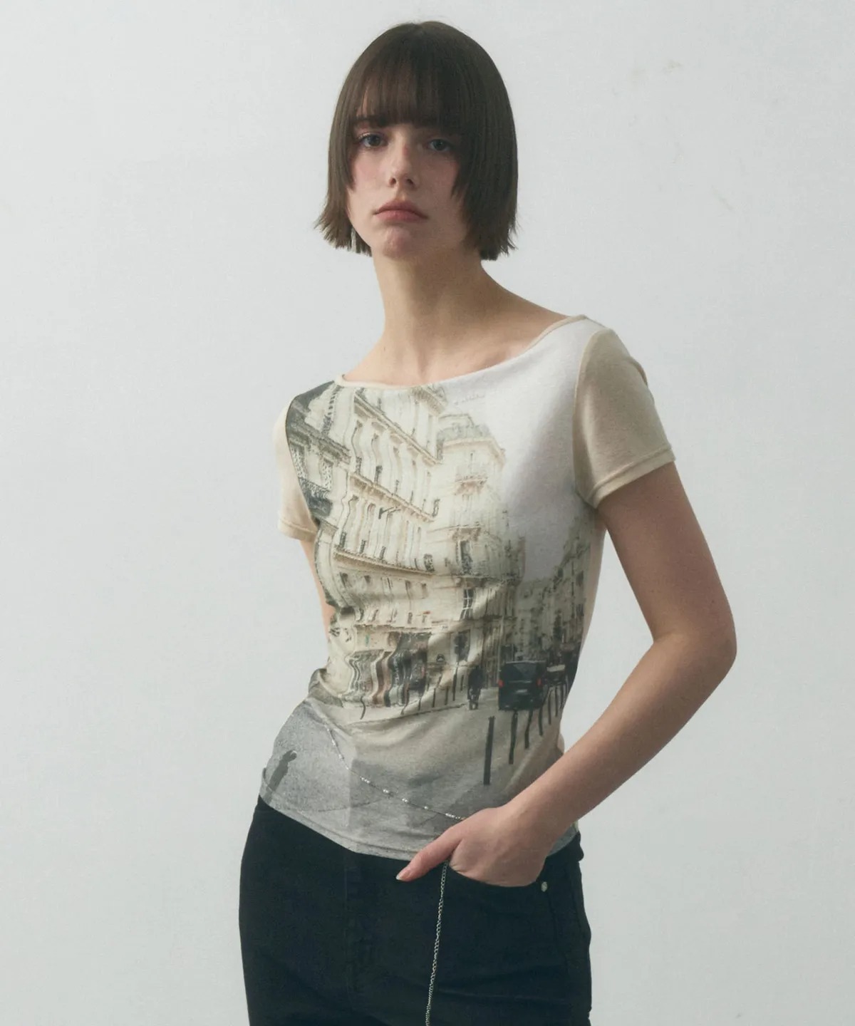 SECONDMONO W.Graphic Slim Fit Short Sleeve