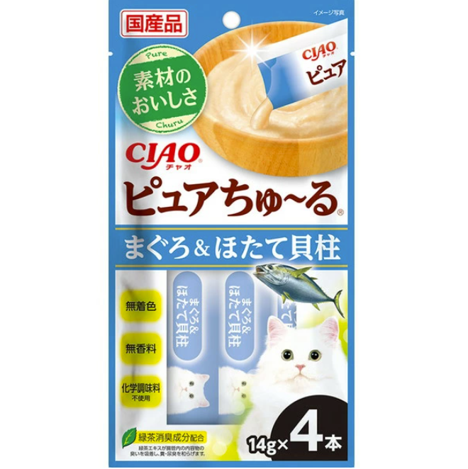 CIAO Domestic Tuna + Scallop Sauce 14g x 4 sticks