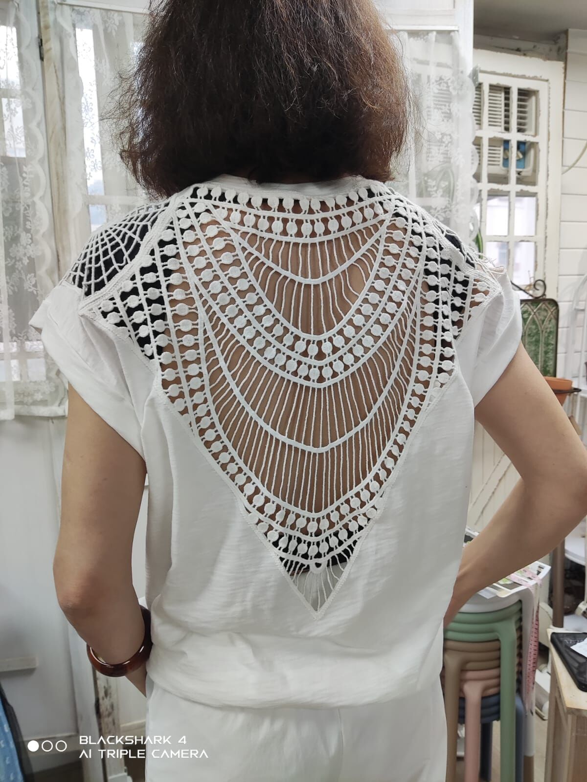 1104-SFS26-Summer Fashion Sale 純棉鏤空T-Shirt (S-M) (A26橙色S) (A27 橙色M) (A28 白色M) (A29 白色S)