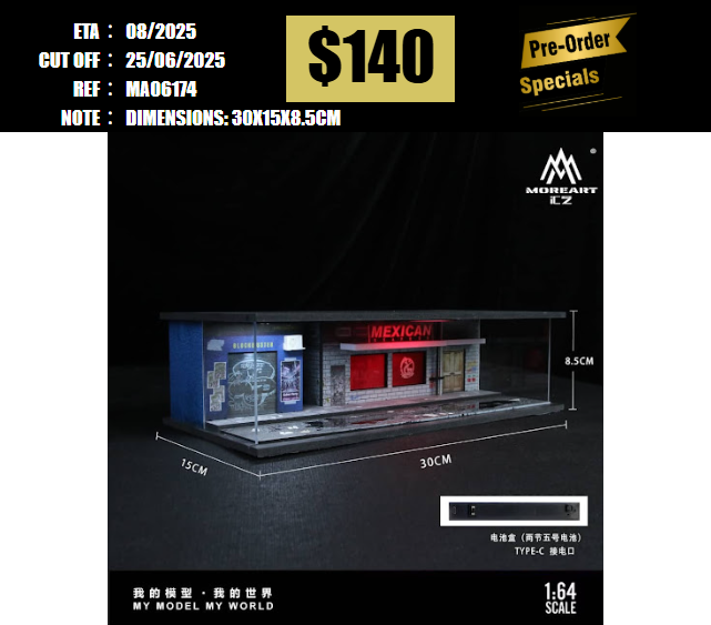 PO-$140 * MOREART * 1:64 DIORAMA - CYPERPUNK SERIES 05 [OD17/06]