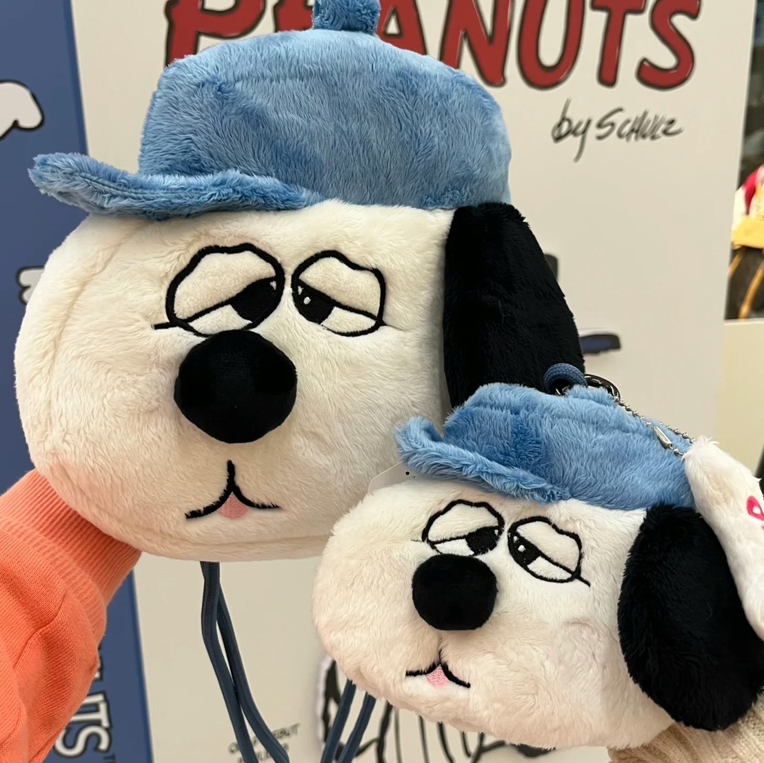 PEANUTS 歐拉夫 OLAF 大頭歐拉夫 扁扁 斜背包 零錢包 毛絨 公仔