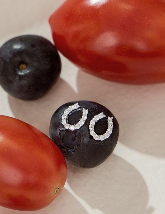 【925純銀】幸運馬蹄U。針式耳環(銀)