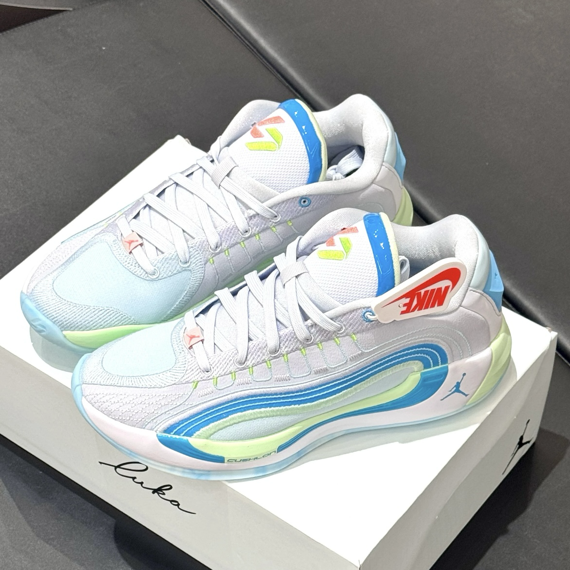 Nike Jordan Luka 4 PF "Navigator" 灰藍綠 緩震 氣墊 包覆 實戰籃球鞋