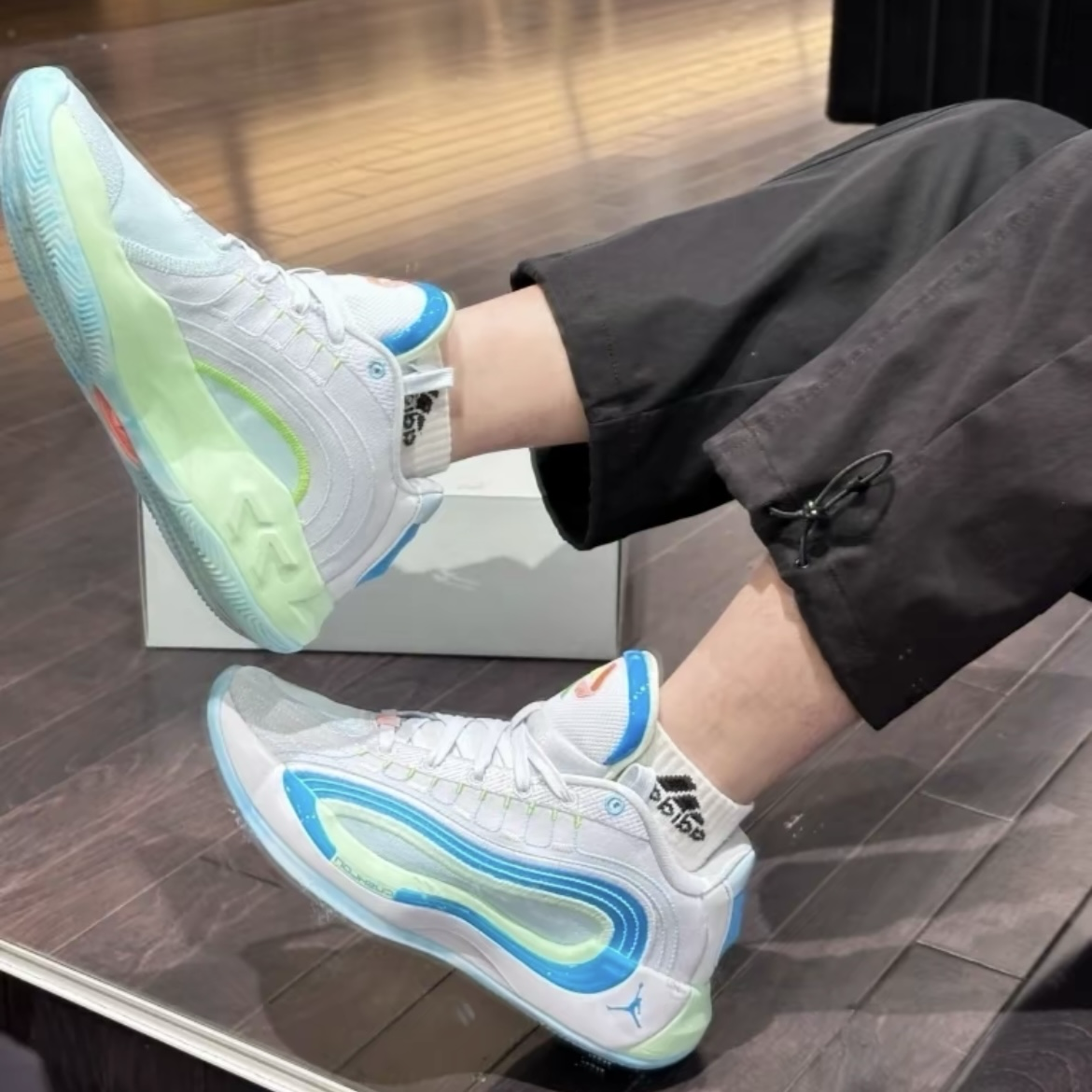 Nike Jordan Luka 4 PF "Navigator" 灰藍綠 緩震 氣墊 包覆 實戰籃球鞋
