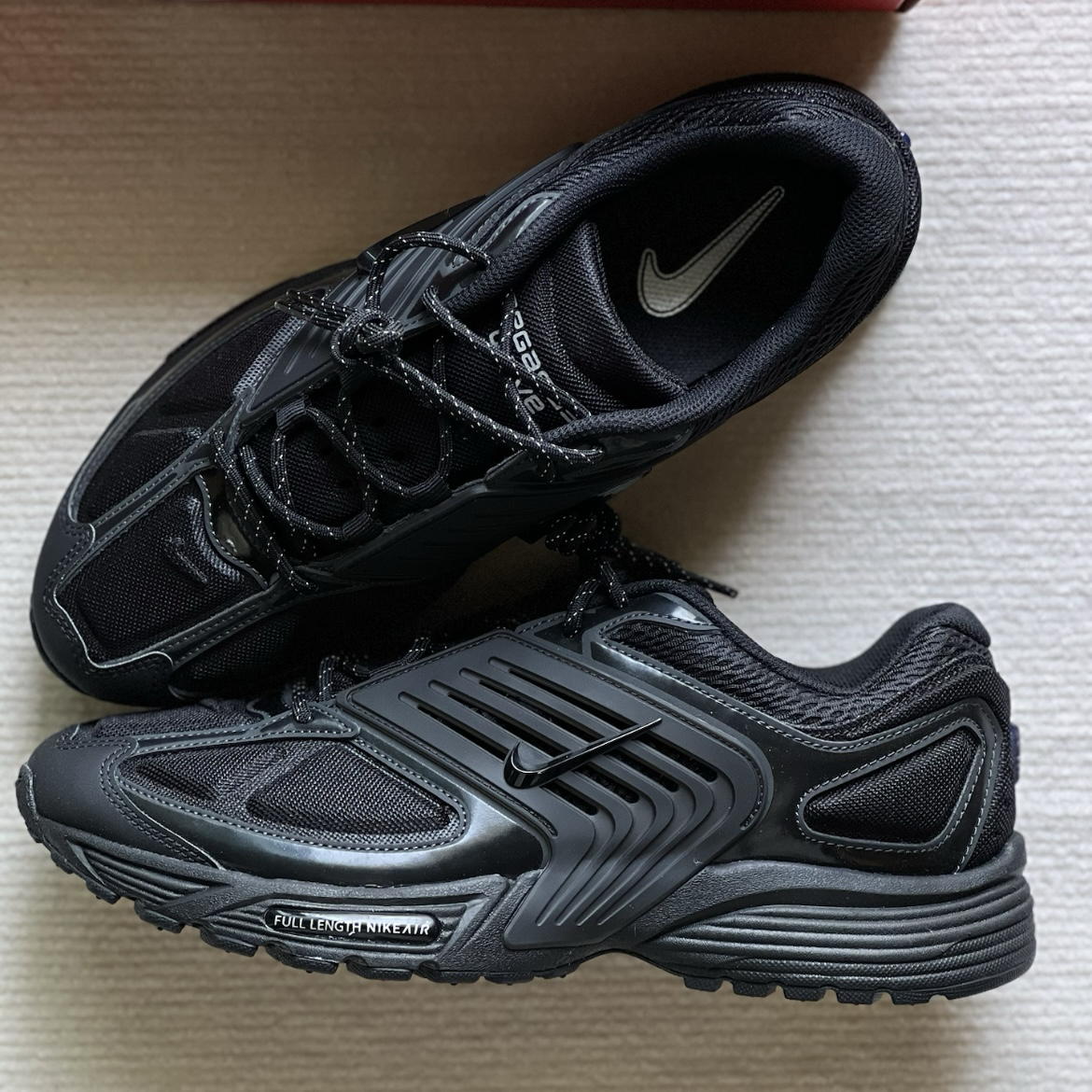 Nike Air Pegasus Wave "Black and Metallic Silver" 全黑 黑魂 復古 緩震 透氣 運動鞋