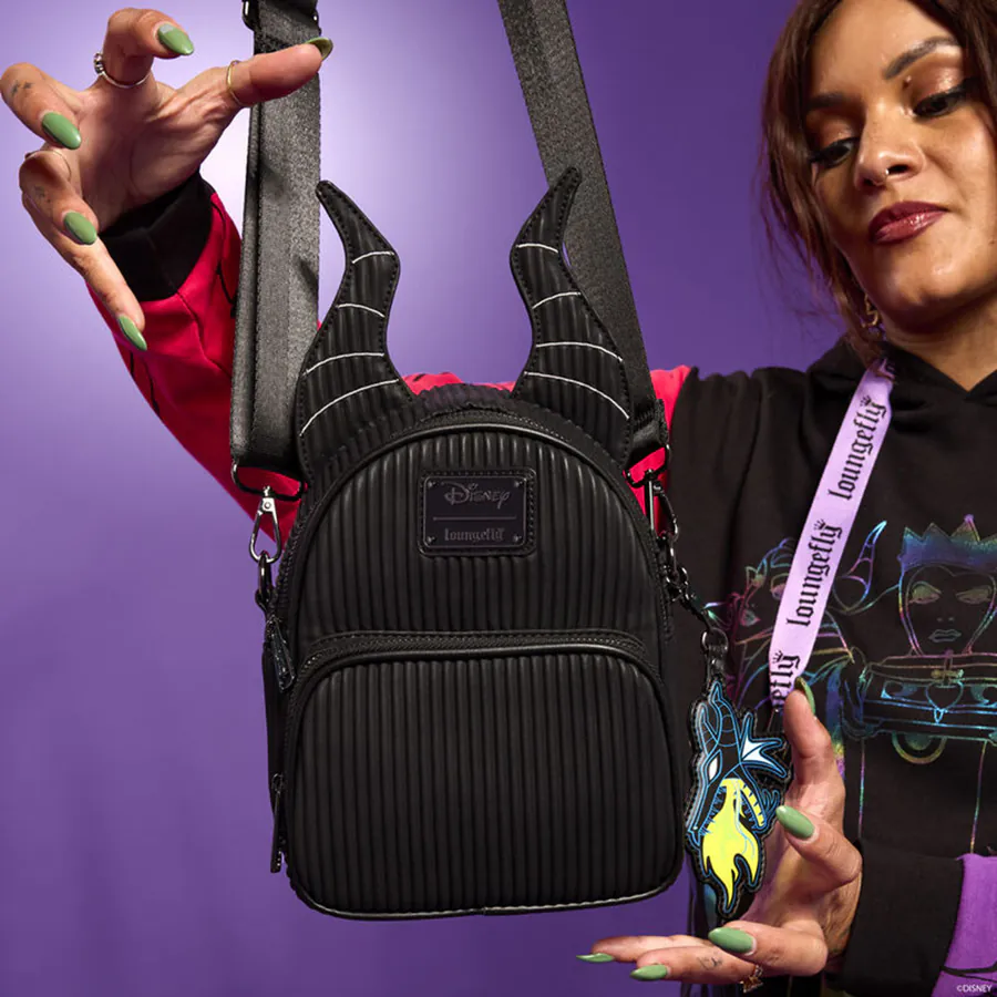 LOUNGEFLY-迪士尼 黑魔女限定兩用迷你後背包 WDBK3825