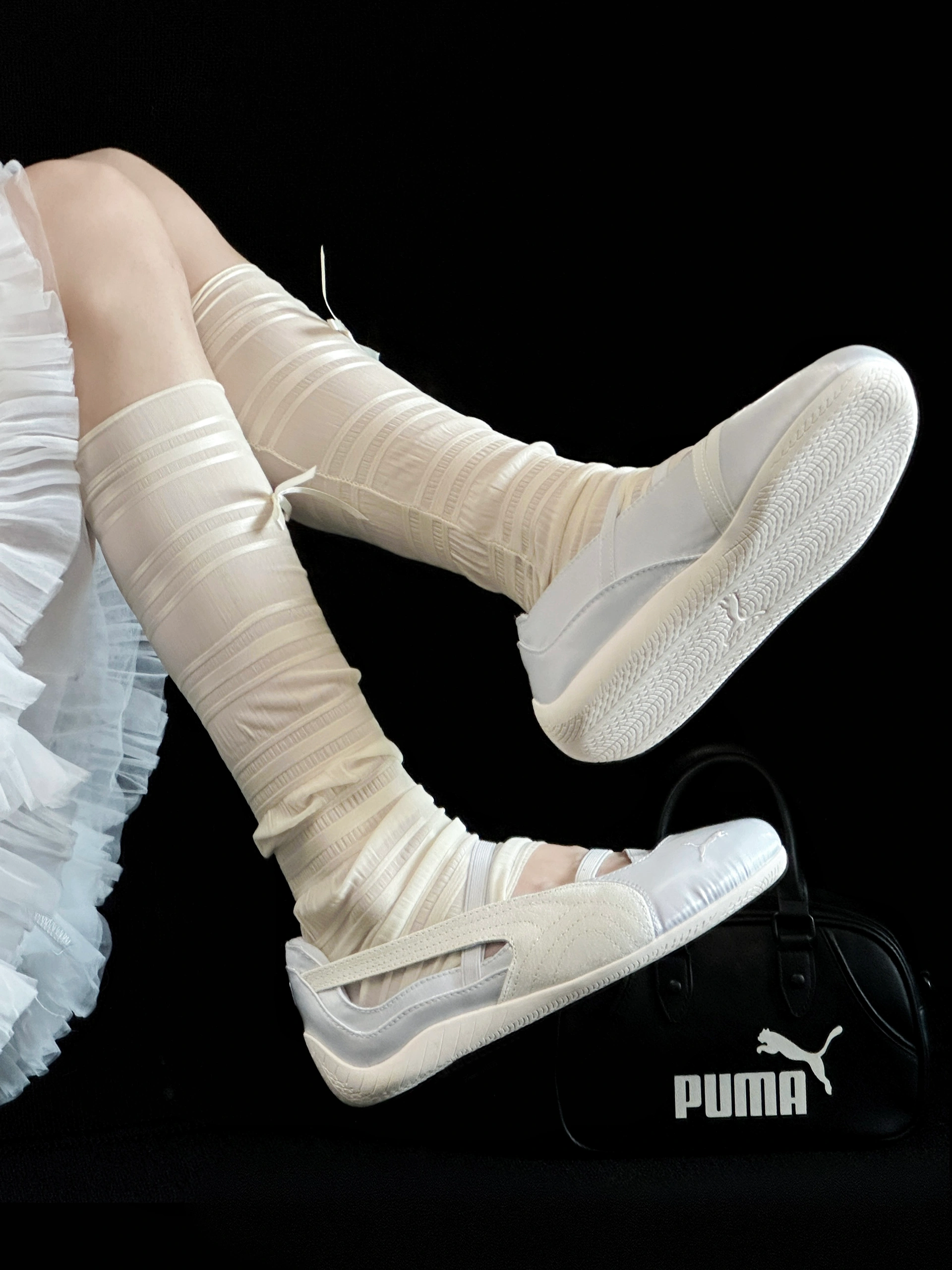 PUMA SPEEDCAT BALLET 賽車鞋 芭蕾舞鞋 涼鞋 銀奶油 灰銀 米白 女鞋 404383-03 / 現貨