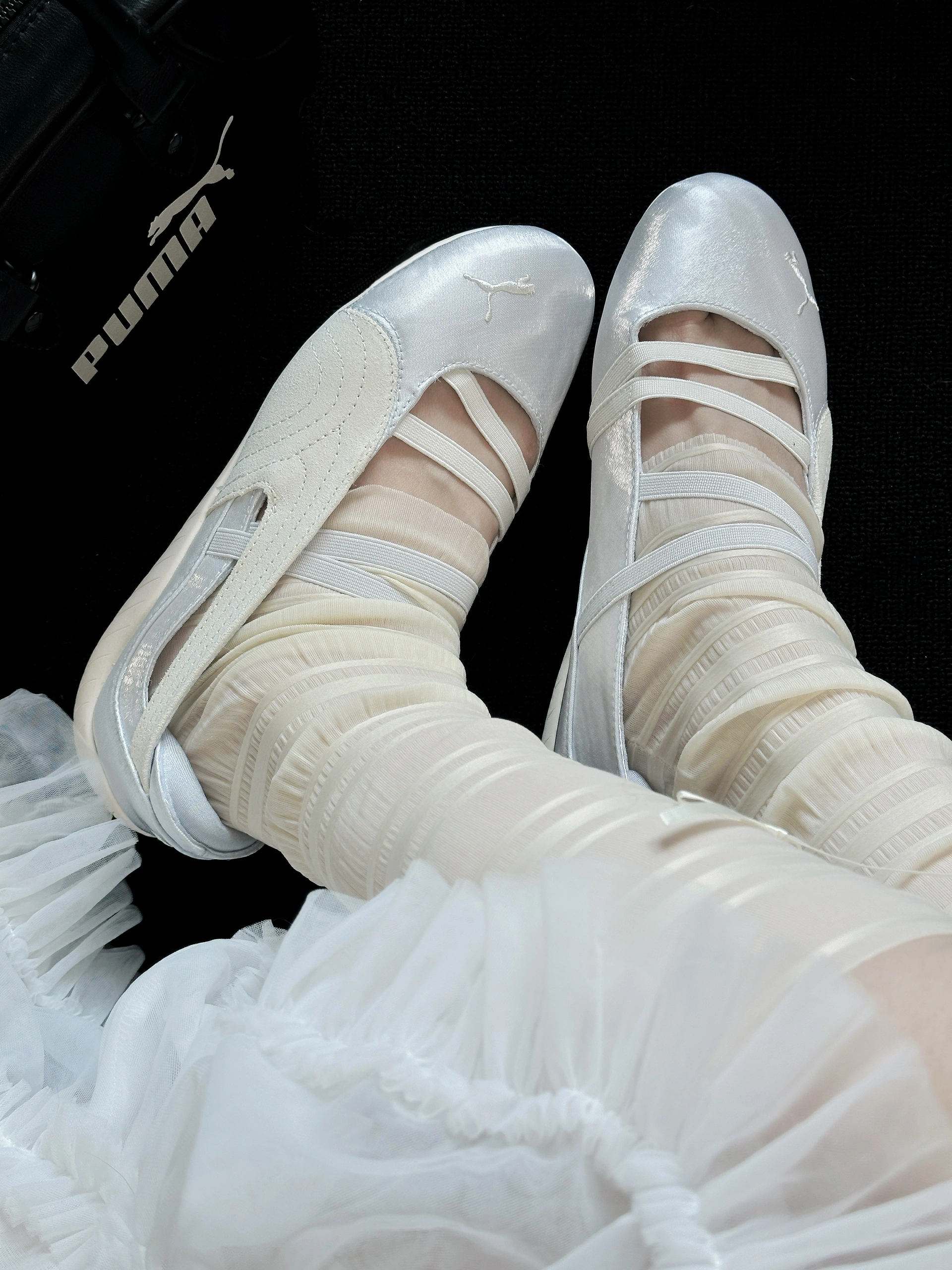 PUMA SPEEDCAT BALLET 賽車鞋 芭蕾舞鞋 涼鞋 銀奶油 灰銀 米白 女鞋 404383-03 / 現貨