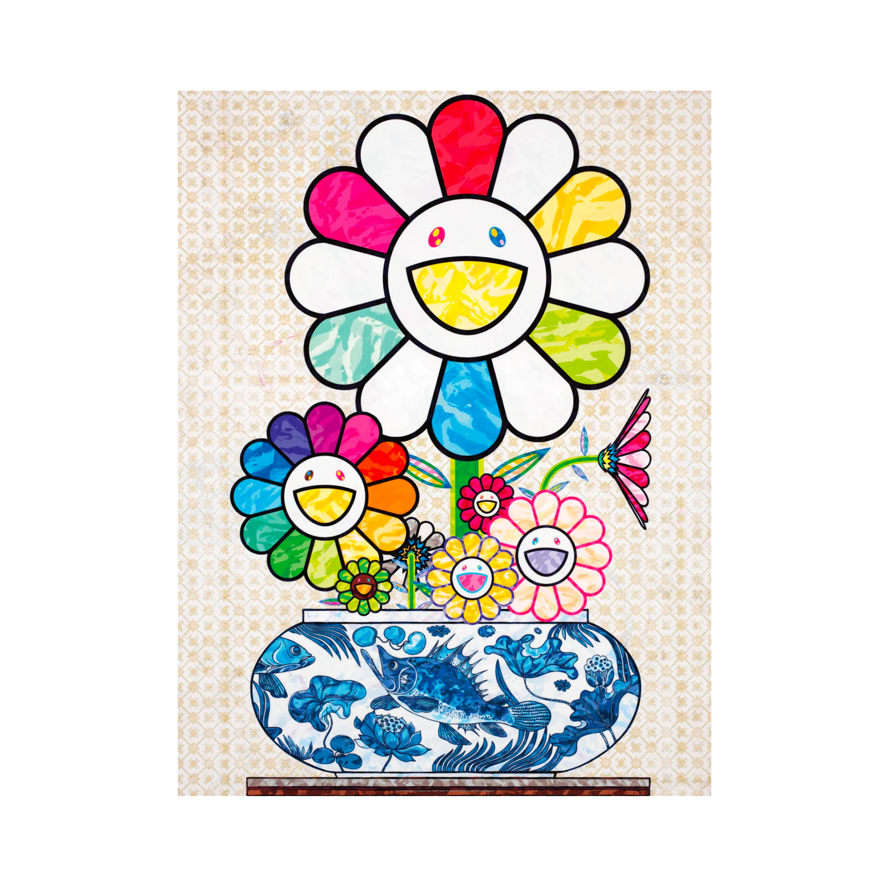 村上隆 Takashi Murakami - Murakami Flowers in a Qinghua Vase