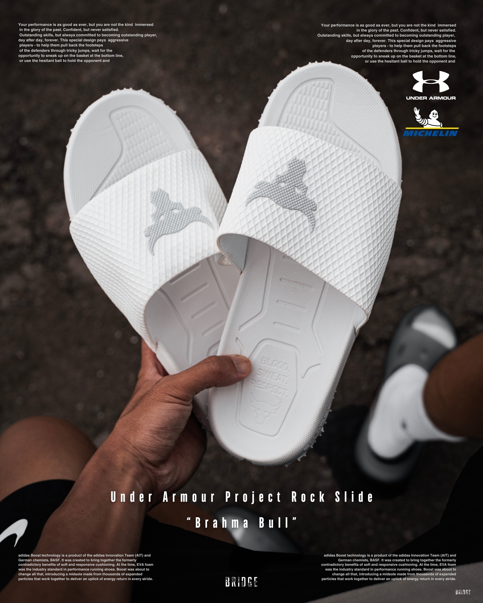 『巨石強森計畫-ProjectRock 💪🏼』Under Armour Project Rock Slide 3025237-101