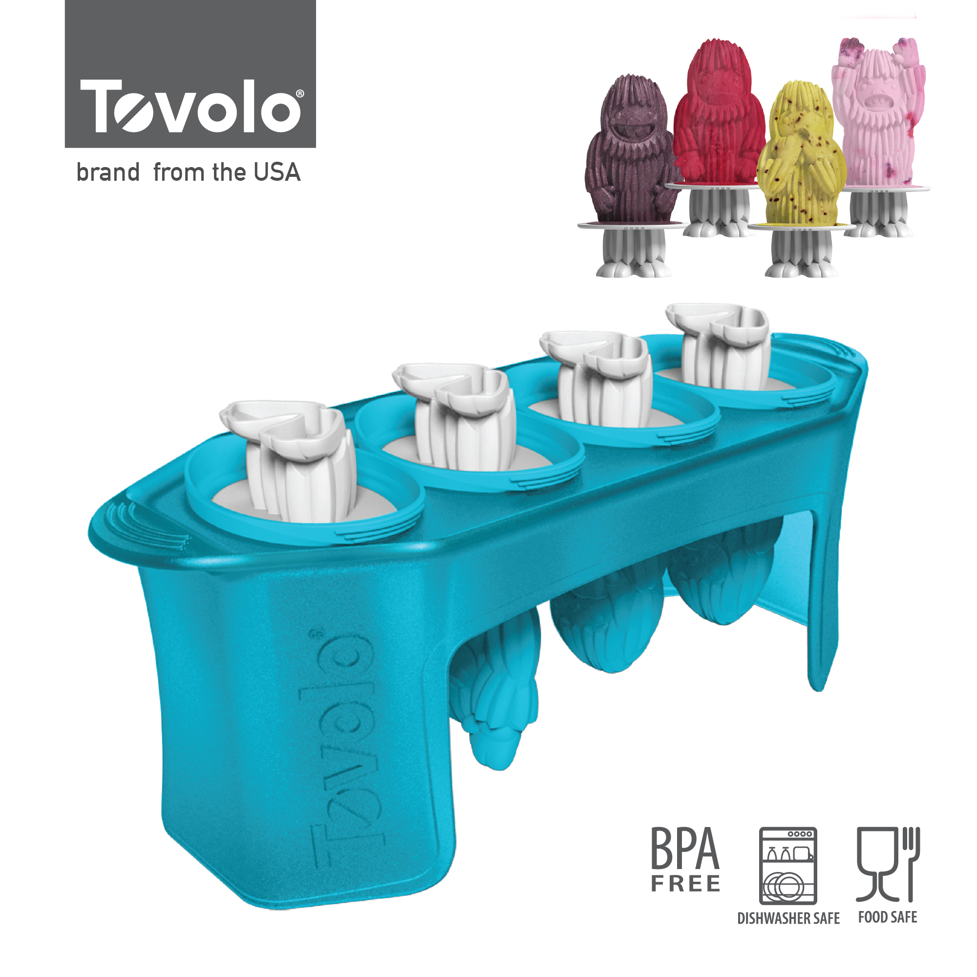 TOVOLO 雪人冰棒模具 (4件裝)