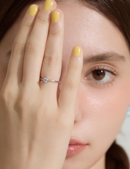 【925純銀】微奢永恆單鑽可調式戒指