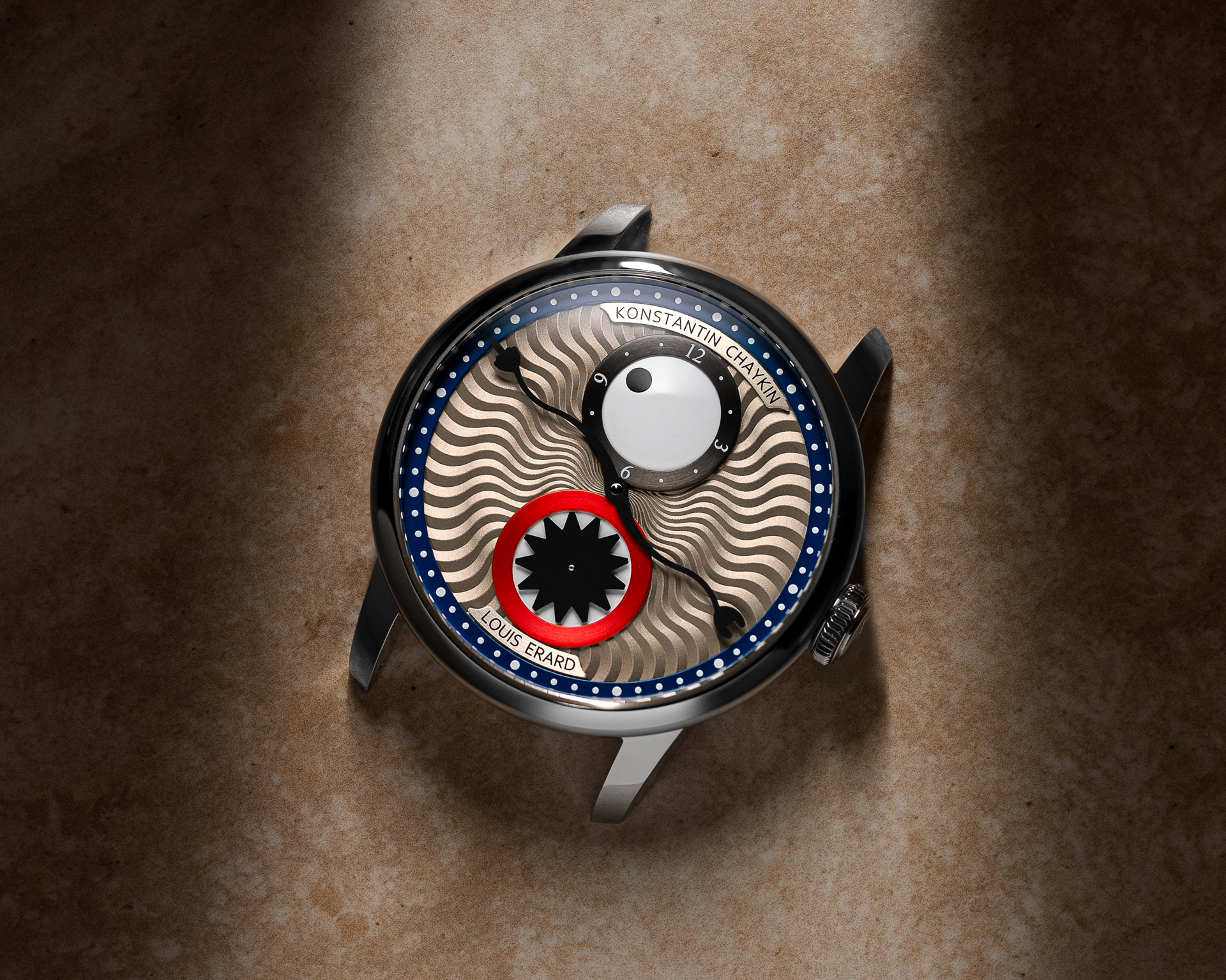 Noirmont X Collection 聯名款系列|Louis Erard x Konstantin Chaykin 聯名款:時間吞噬者 III - 藍色款 85237AA90.BGA087,獨眼怪