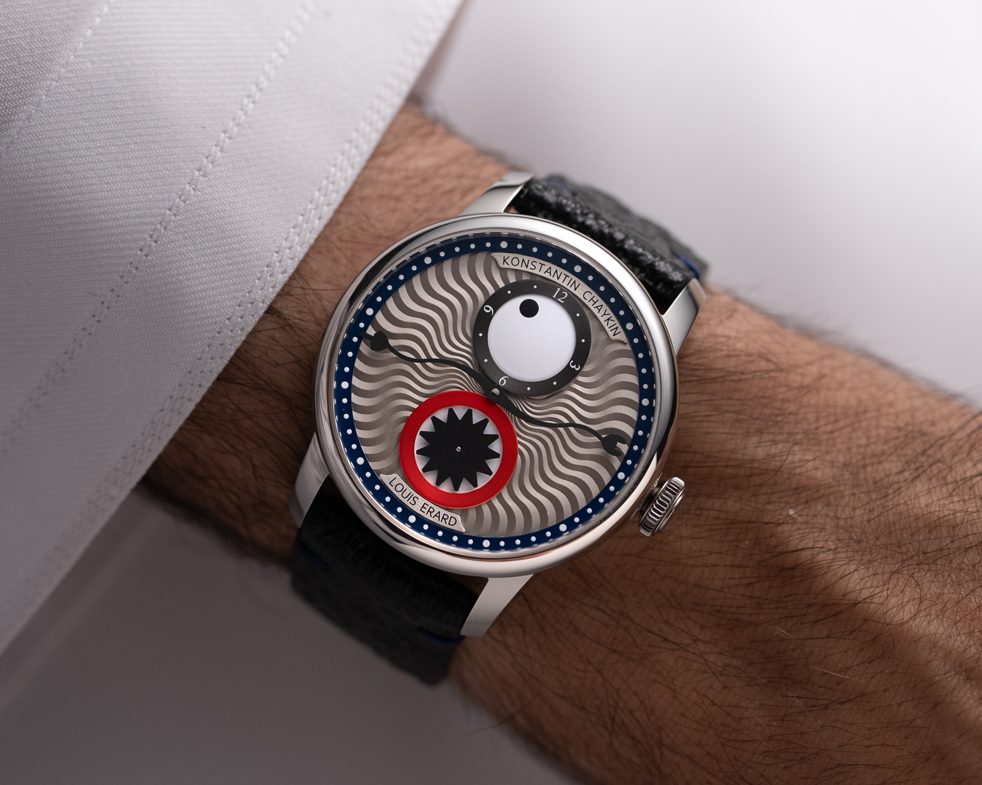 Noirmont X Collection 聯名款系列|Louis Erard x Konstantin Chaykin 聯名款:時間吞噬者 III - 藍色款 85237AA90.BGA087,獨眼怪