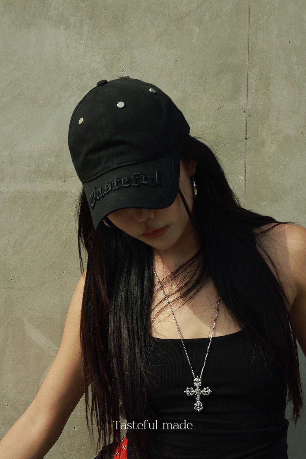 TASTEFUL 品牌 Obsidian 卯釘破壞 立體電繡 老帽