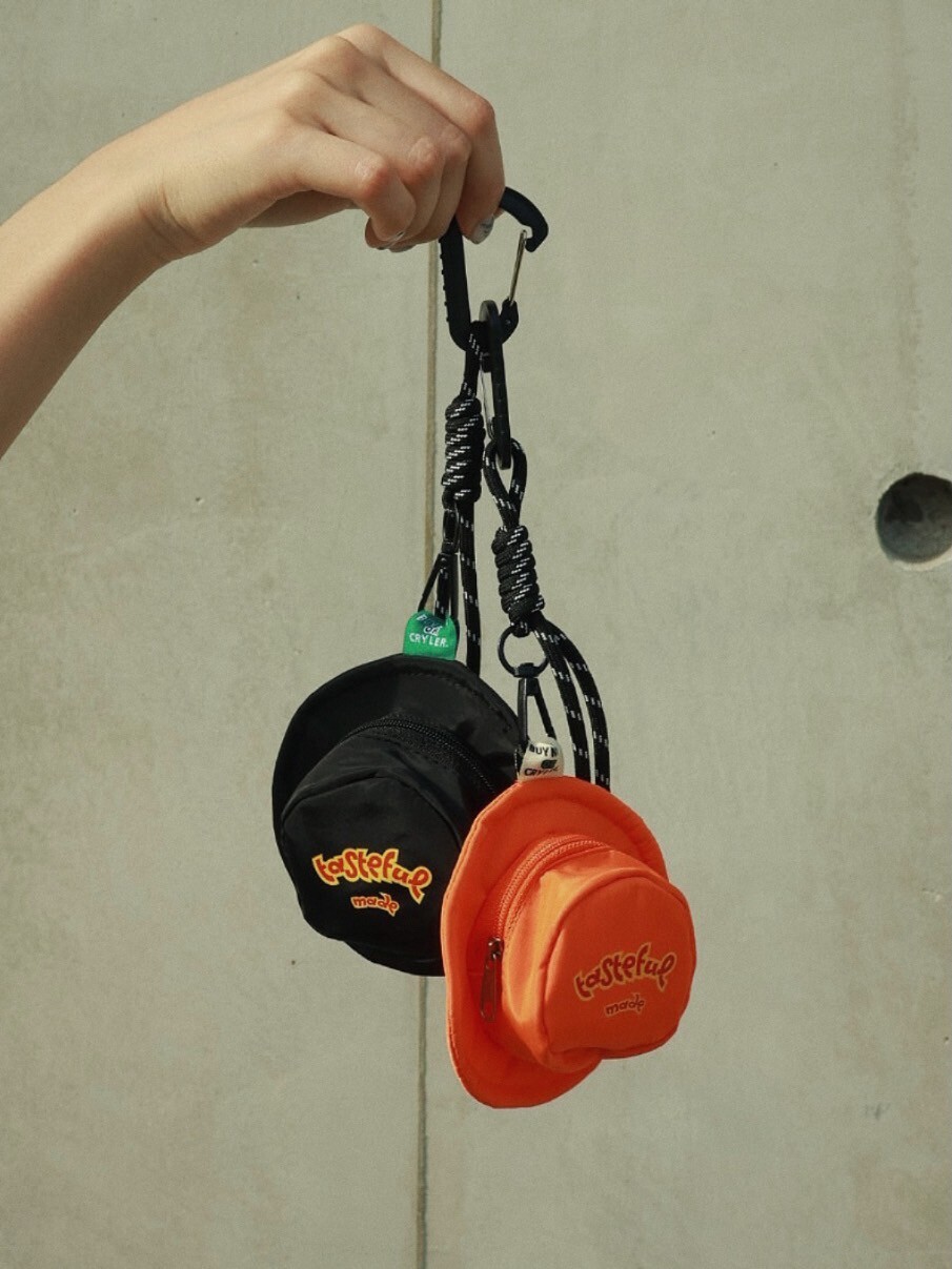 TASTEFUL 品牌 撞色 火焰 帽子設計 小零錢包 小包包 吊飾