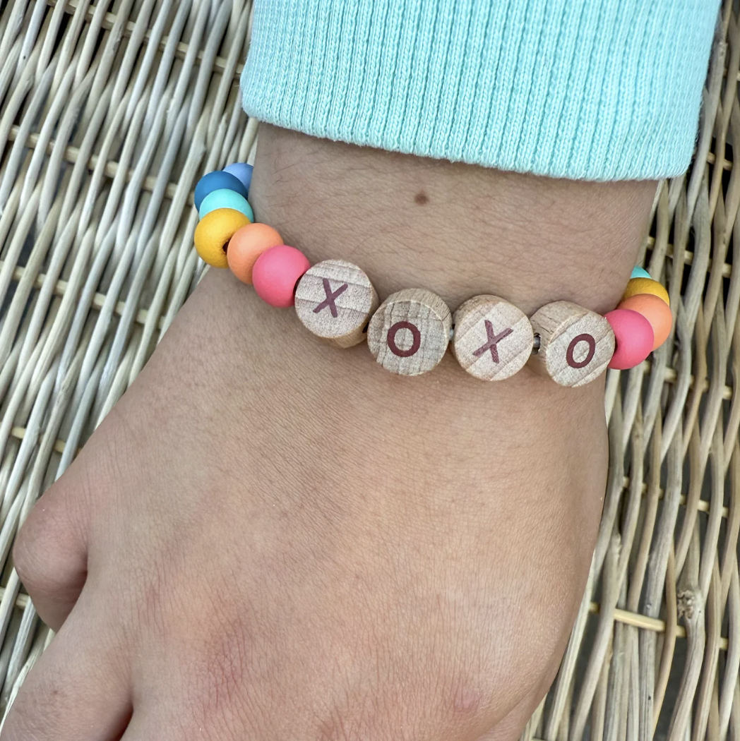 XOXO 親親抱抱 - 紙袋 | DIY木質串珠手環系列