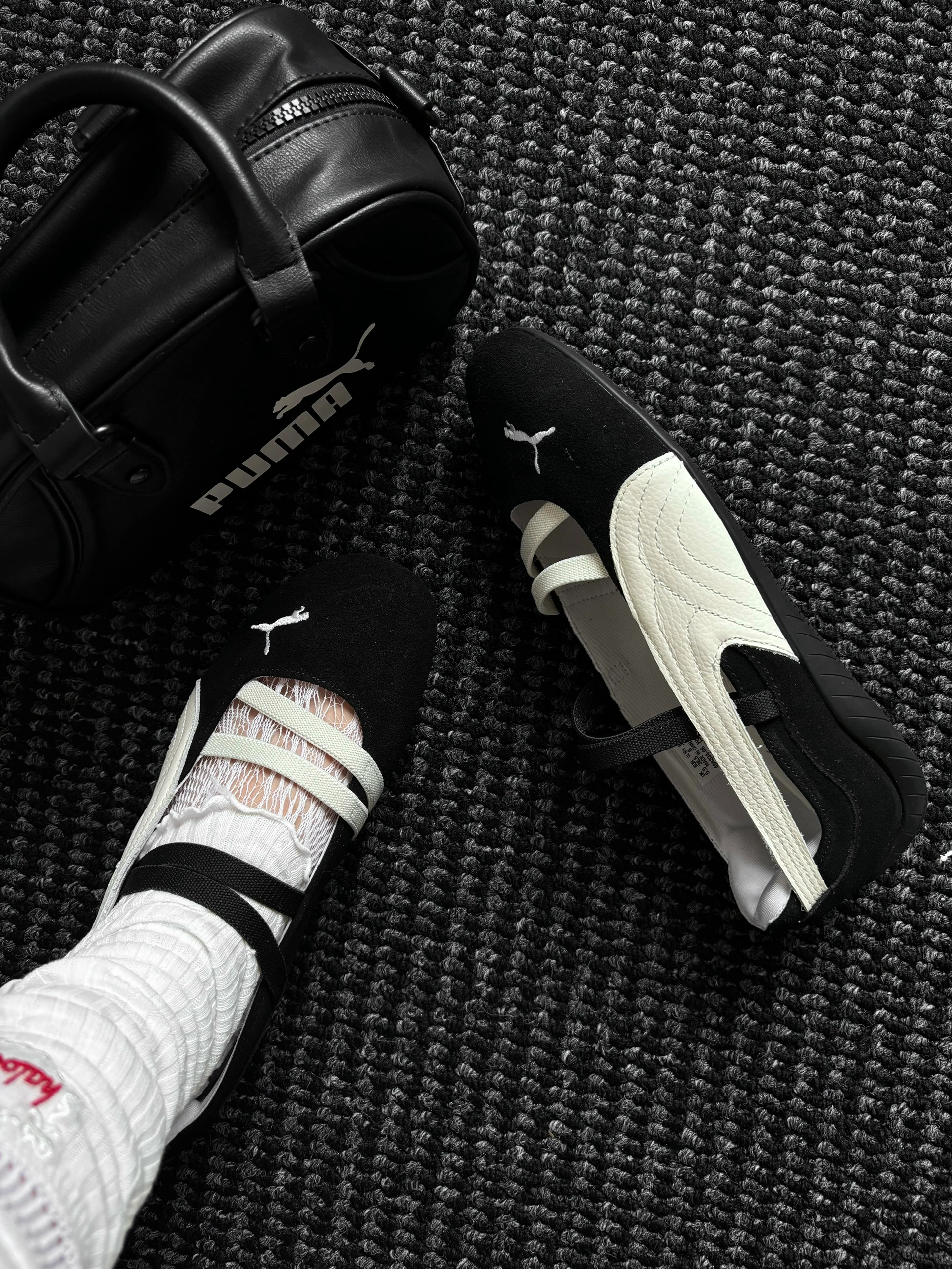 PUMA SPEEDCAT BALLET 賽車鞋 芭蕾舞鞋 涼鞋 黑奶油 黑白 米白 女鞋 406334-06 / 預購