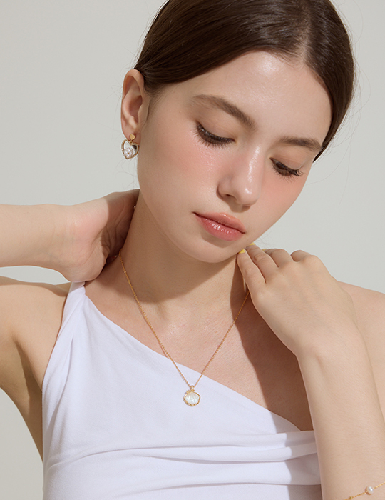 海洋微鑲貝殼項鍊