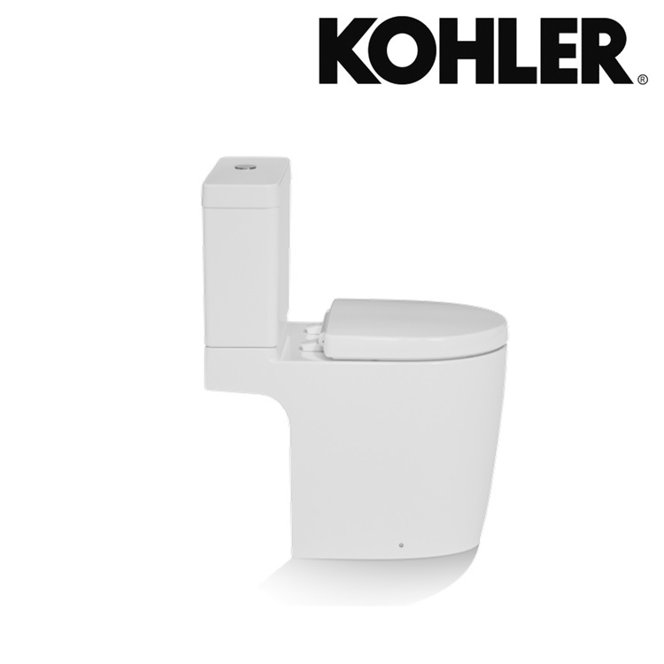Kohler "Parliament" K-38173H-0 Close-Coupled Rimless Toilet with cistern with slow closing cover