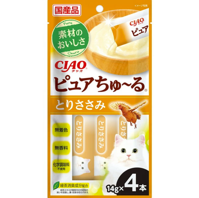 CIAO Domestic Chicken Breast Sauce．14g x 4 sticks