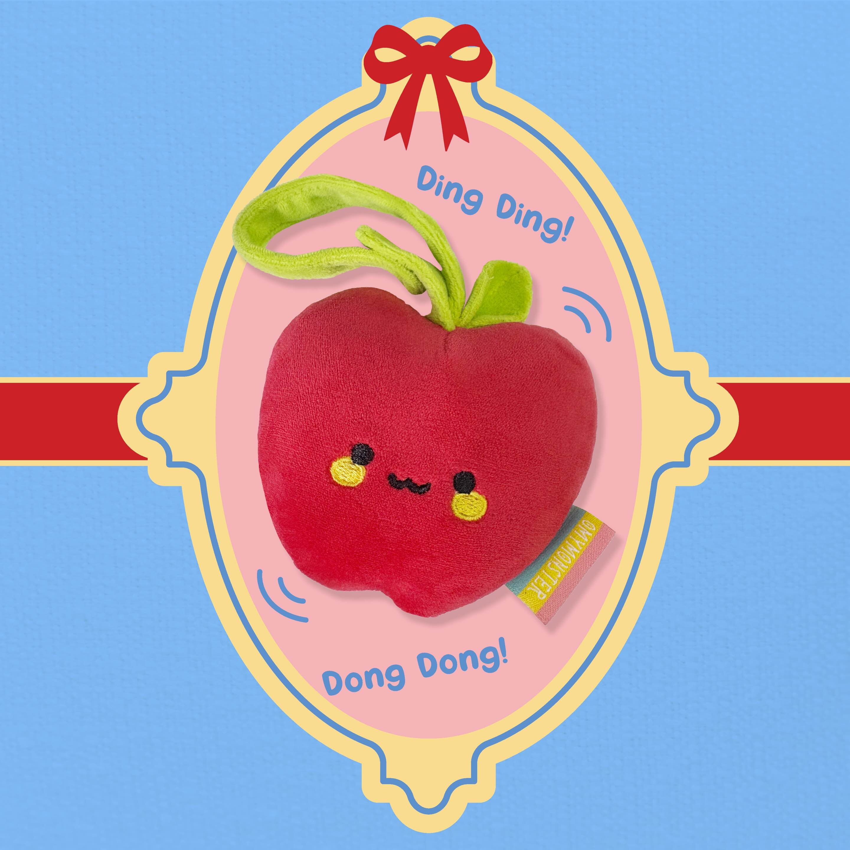 OMYMONSTER 甜美蘋果發聲手抓搖鈴公仔