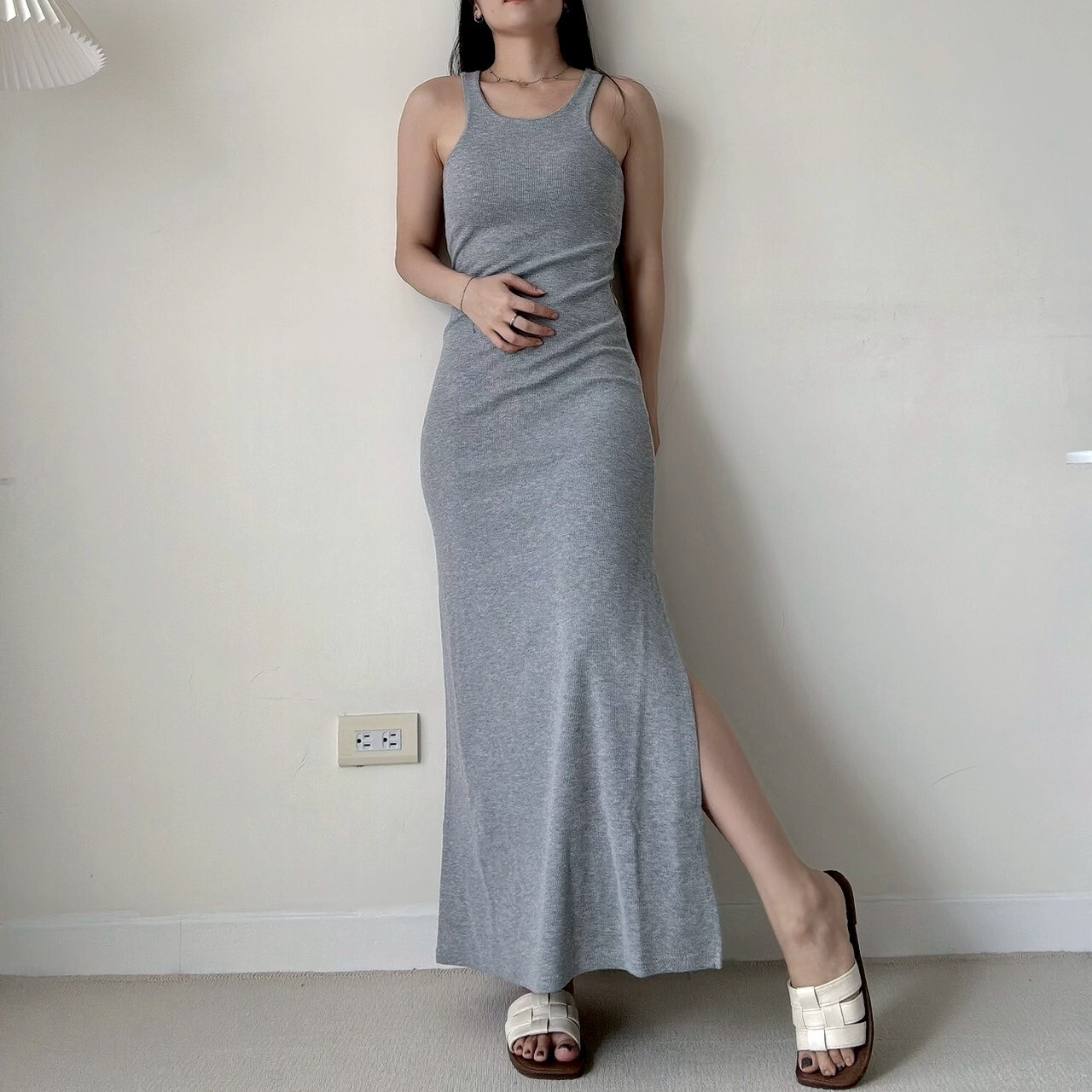 削肩貼身bra長洋（現貨）