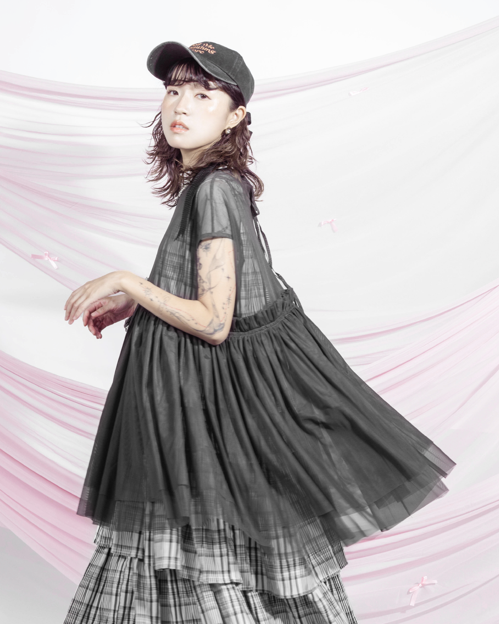 【 Kiki.co made 】 Peony Ruffle Top - Grey
