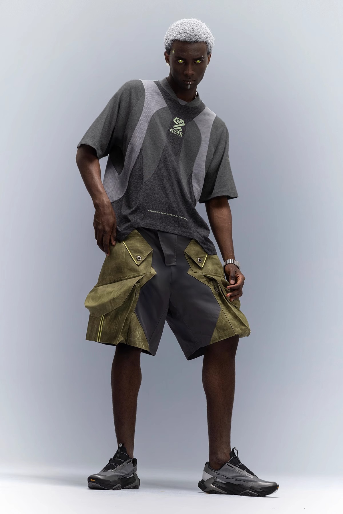 XIPHEVIL「荒野綠蝕化模組水洗多袋功能短褲」