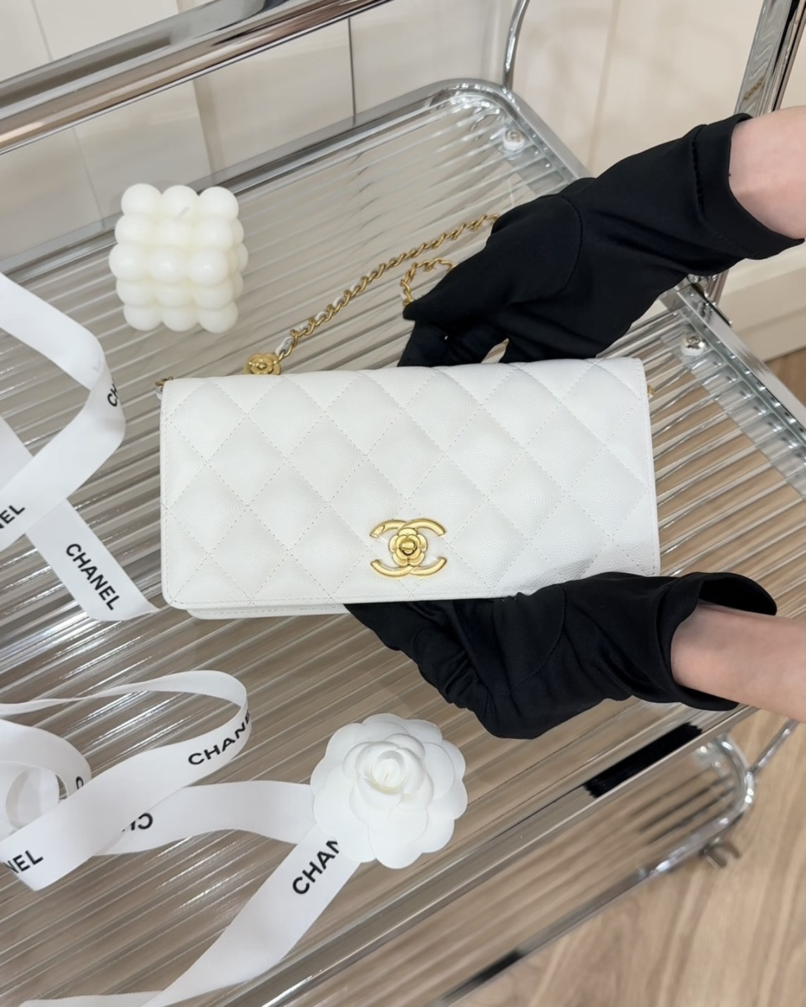 CHANEL｜山茶花法棍 白金