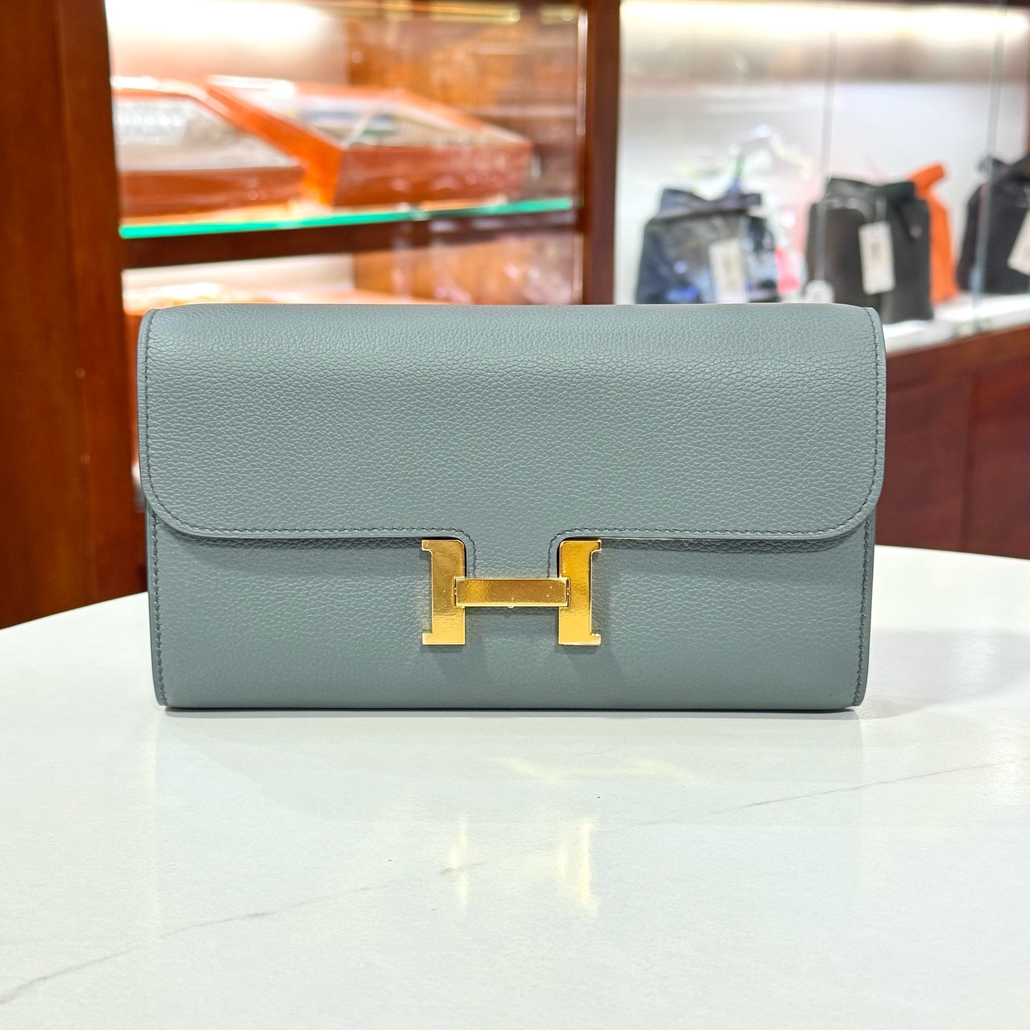 全新HERMES CONSTANCE TO GO K刻 , EVERCOLOR皮/金扣, 63/VERT 杏仁綠, AMANDE GHW, #CTG #BRAND NEW #香榭站正品