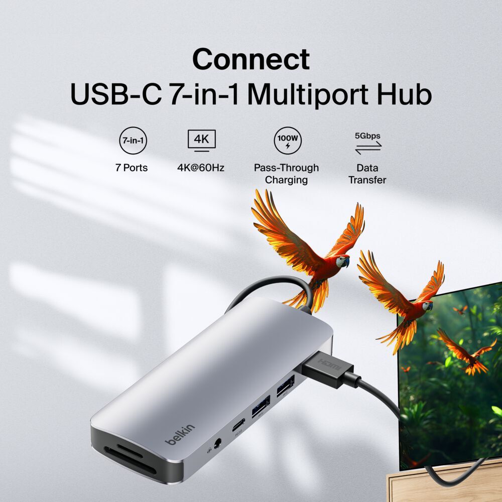 Connect USB-C 7-in-1 Multiport Hub Adapter [AVC009]