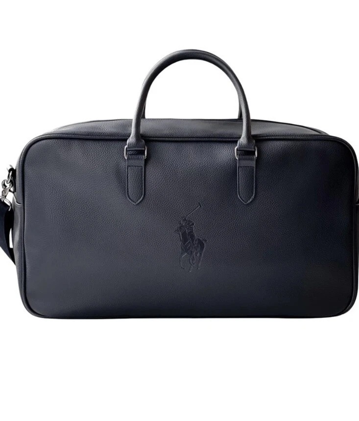 Ralph Lauren Polo VIP香水禮品海軍藍皮革旅行袋