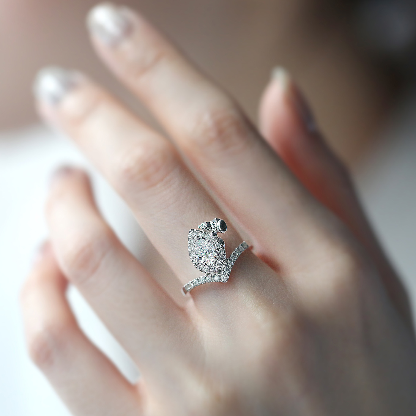 SNOOPY｜依偎光芒 — GIA50分鑽石戒指