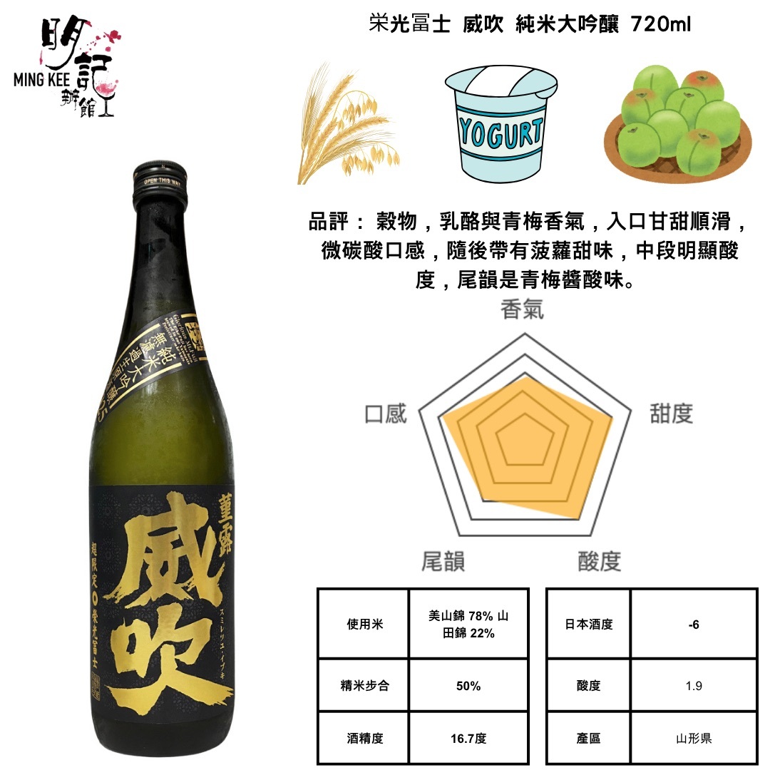 榮光冨士 菫露威吹 純米大吟醸 720ml