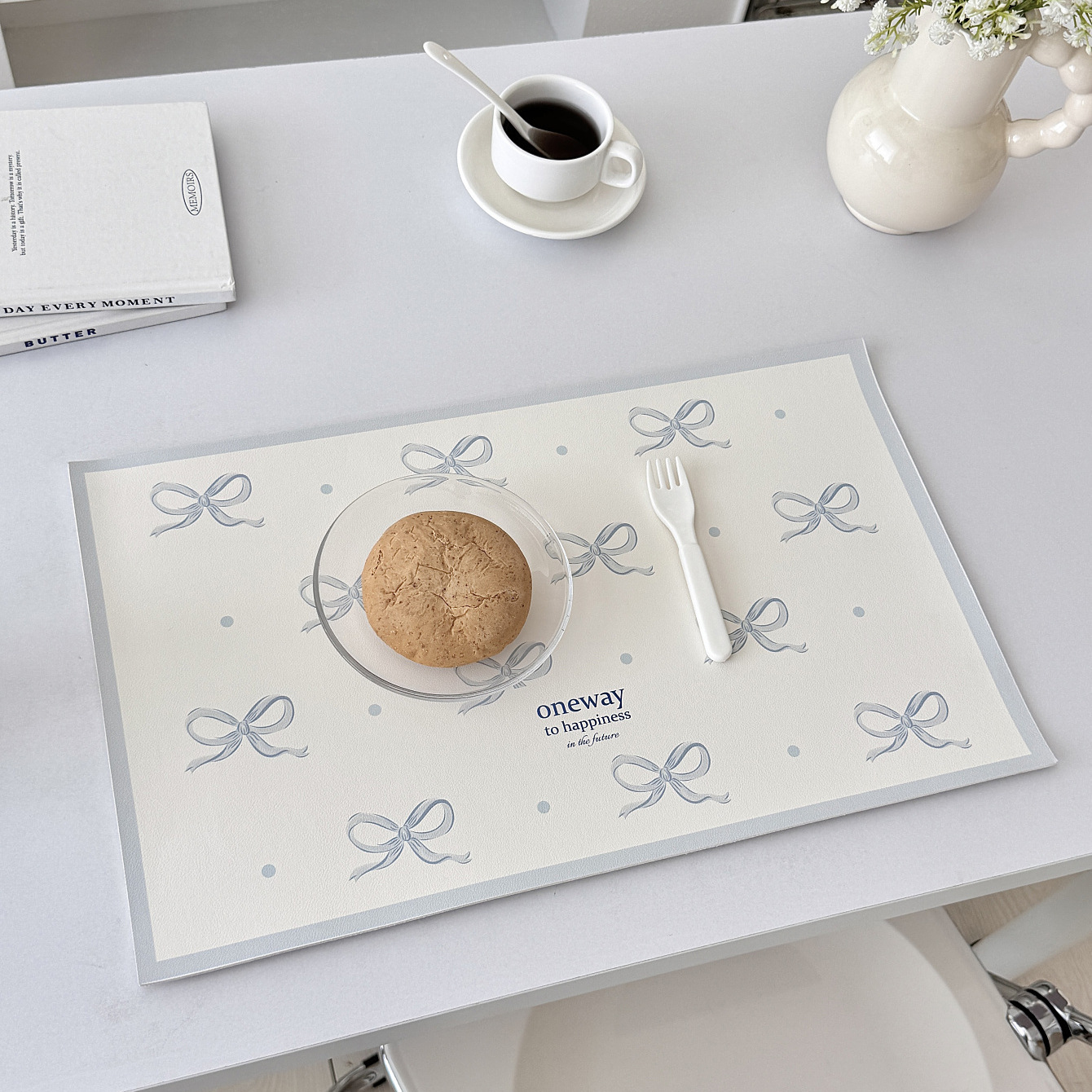 《6050》ins風簡約少女皮革防水防油餐墊