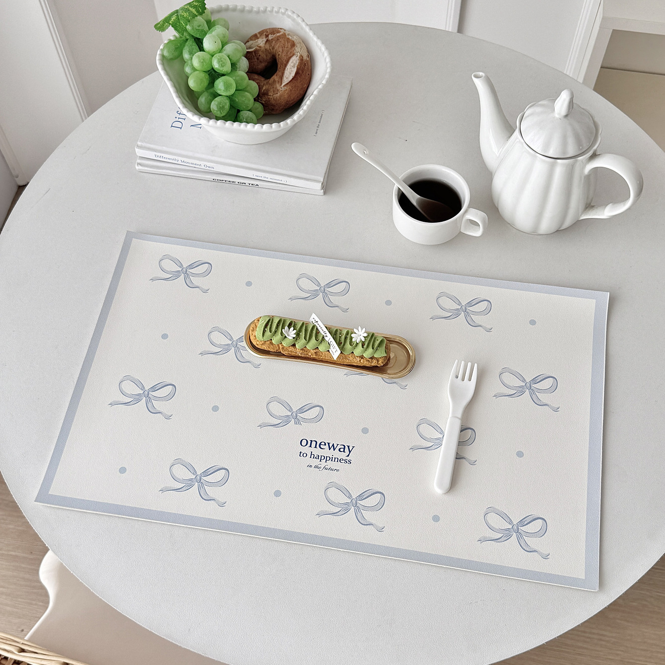 《6050》ins風簡約少女皮革防水防油餐墊