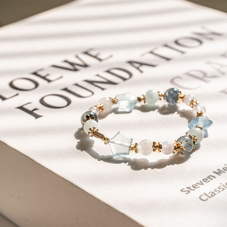 終將回歸：海藍寶｜千層藍兔毛｜海紋石｜灰藍兔毛｜藍紋瑪瑙