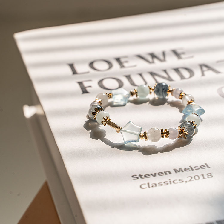 終將回歸：海藍寶｜千層藍兔毛｜海紋石｜灰藍兔毛｜藍紋瑪瑙