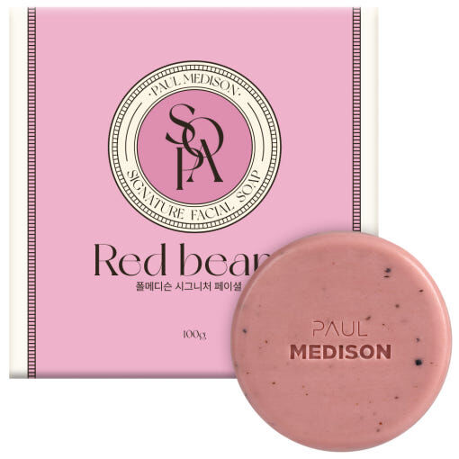 韓國Paul Medison 粉色紅豆消水腫洗臉皂-Red Beans 100g