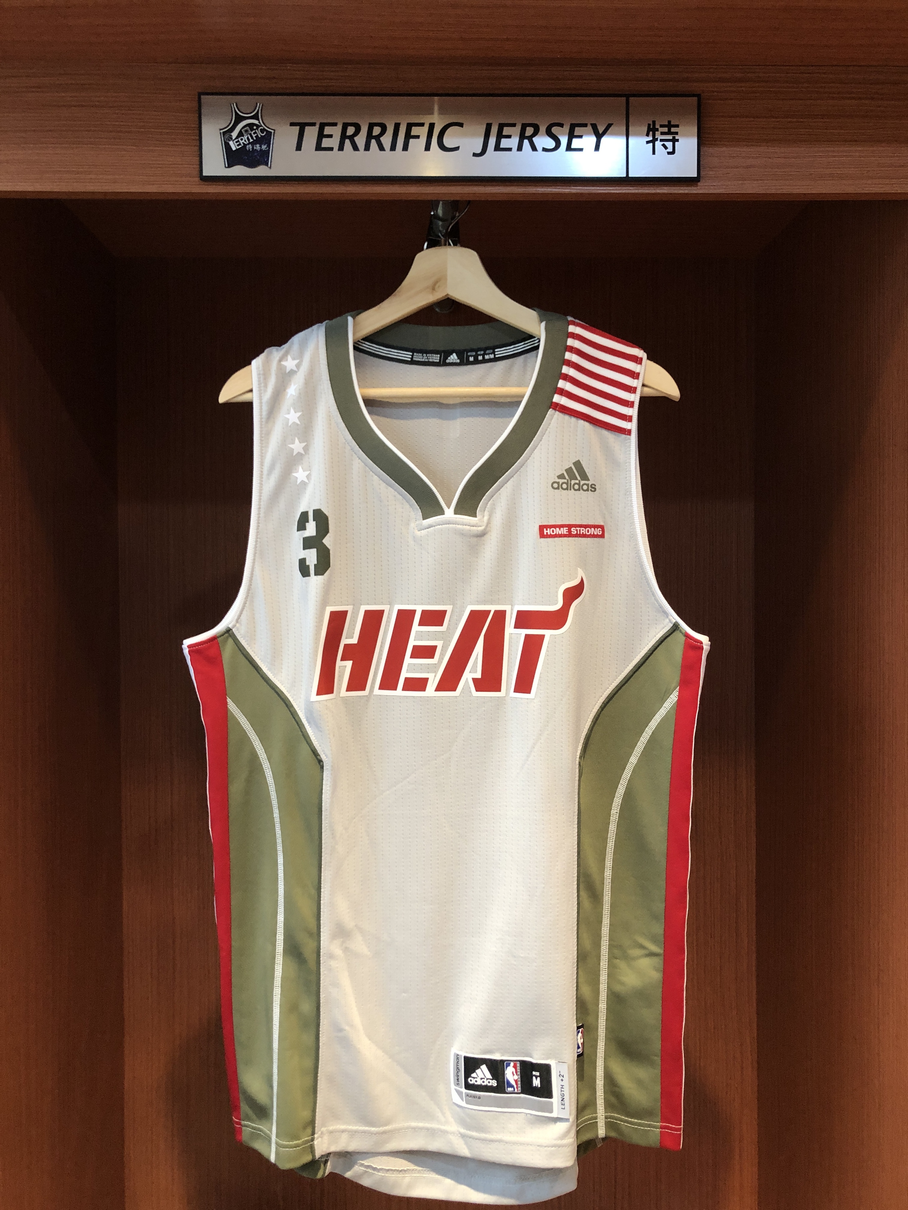 NBA球衣 Dwyane Wade 邁阿密熱火 軍人節 Adidas Swingman 球迷版 熱轉印 全新
