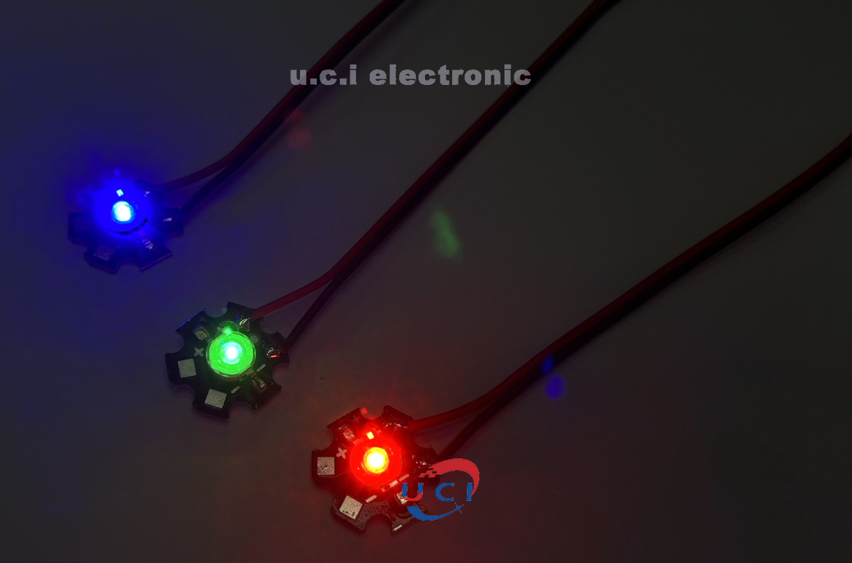 【UCI電子】(A-3)大功率LED燈珠帶線帶鋁基板1W 1瓦 燈板20MM帶線15公分