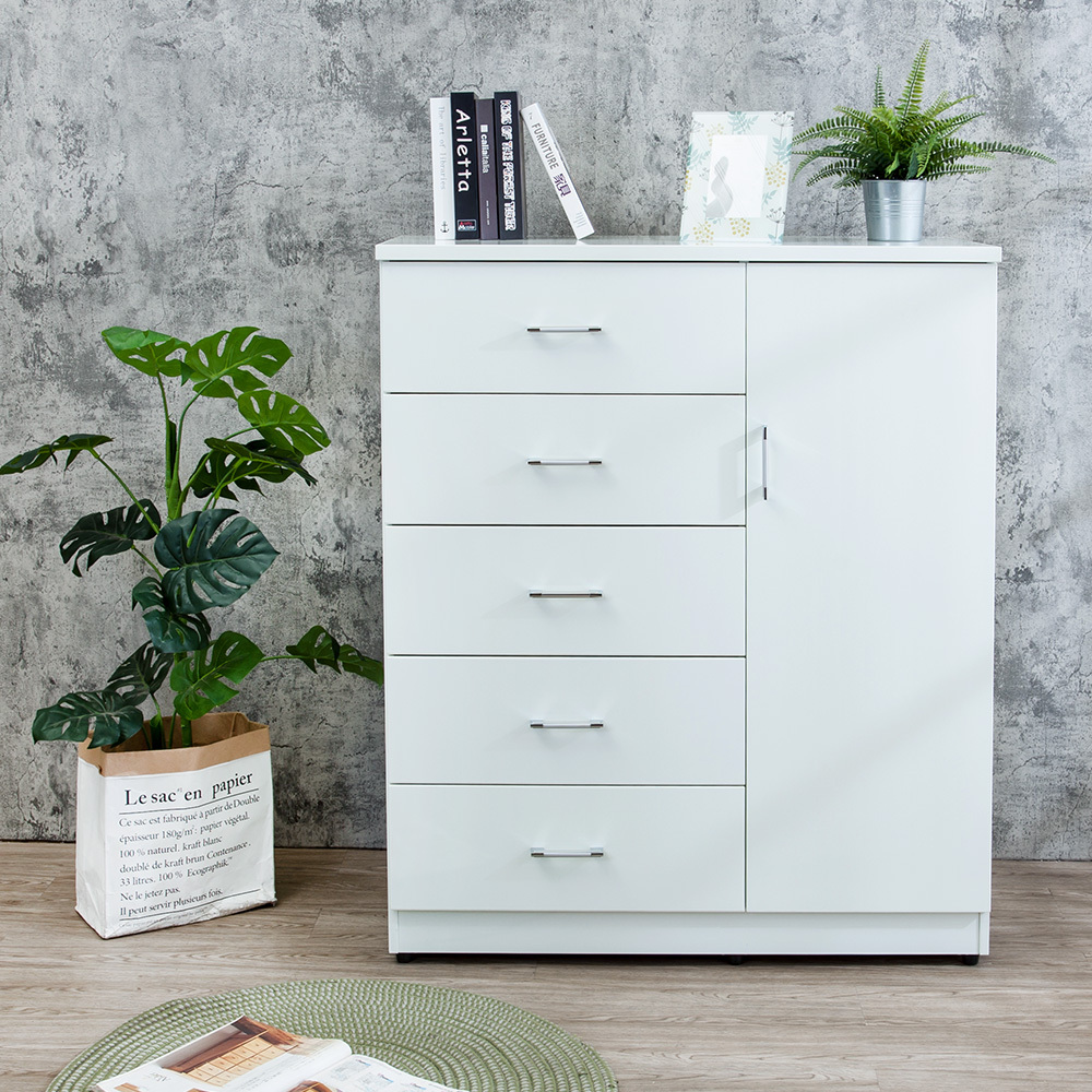 南亞塑鋼-3.3尺五抽單門塑鋼斗櫃/收納櫃/置物櫃