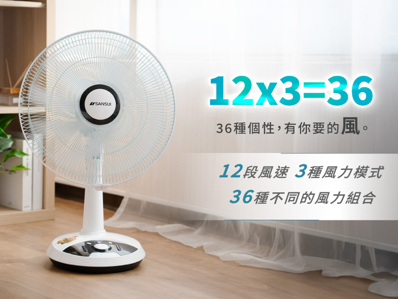 【SANSUI山水】14吋充電式驅蚊DC電風扇SDF-14M01