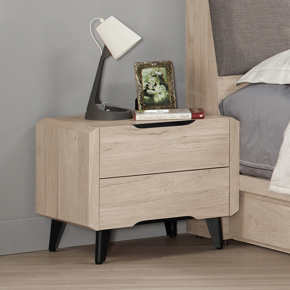 波恩1.8尺床頭櫃/二抽收納櫃/置物櫃