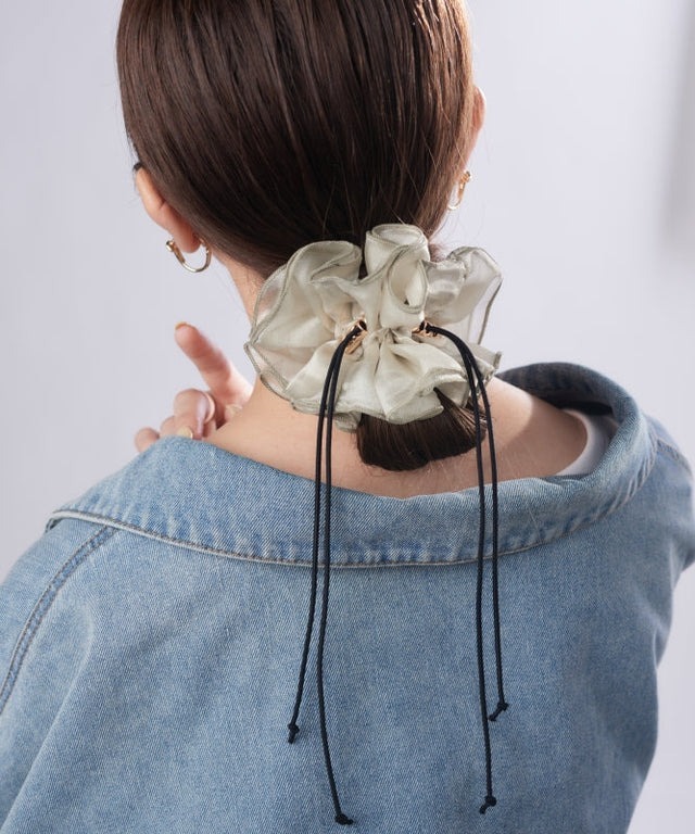 蓬鬆荷葉邊大髮圈