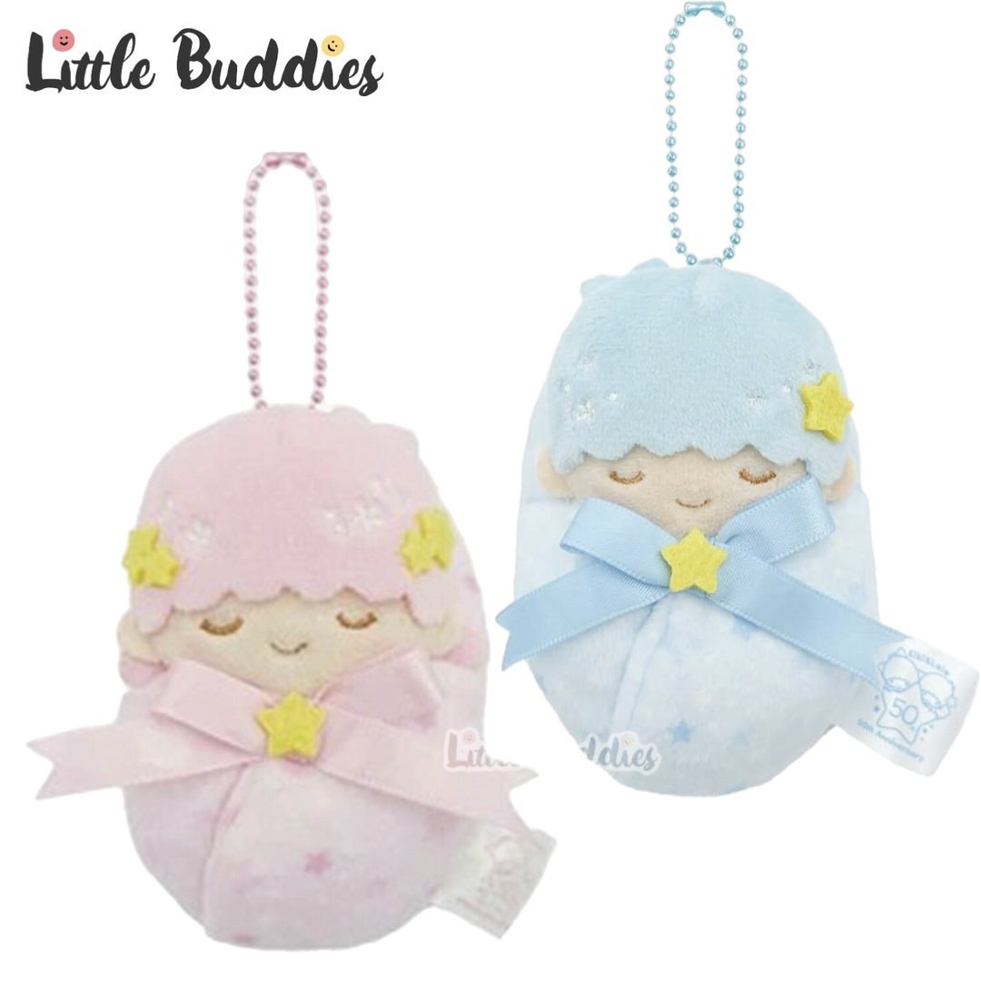 日本 Sanrio Little Twin Stars 50周年 包被造型匙扣公仔一對