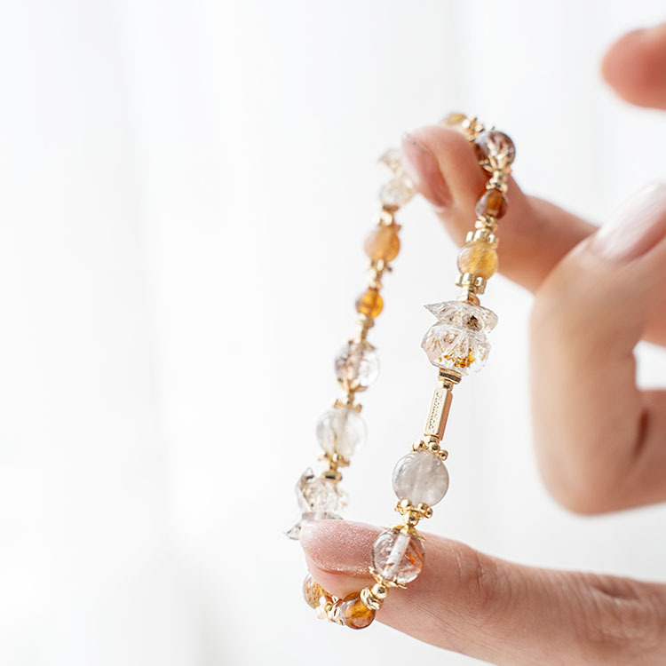 救贖：油膽閃靈鑽 ｜黑金超｜小樹膠花｜橙石榴石｜骨幹金太陽