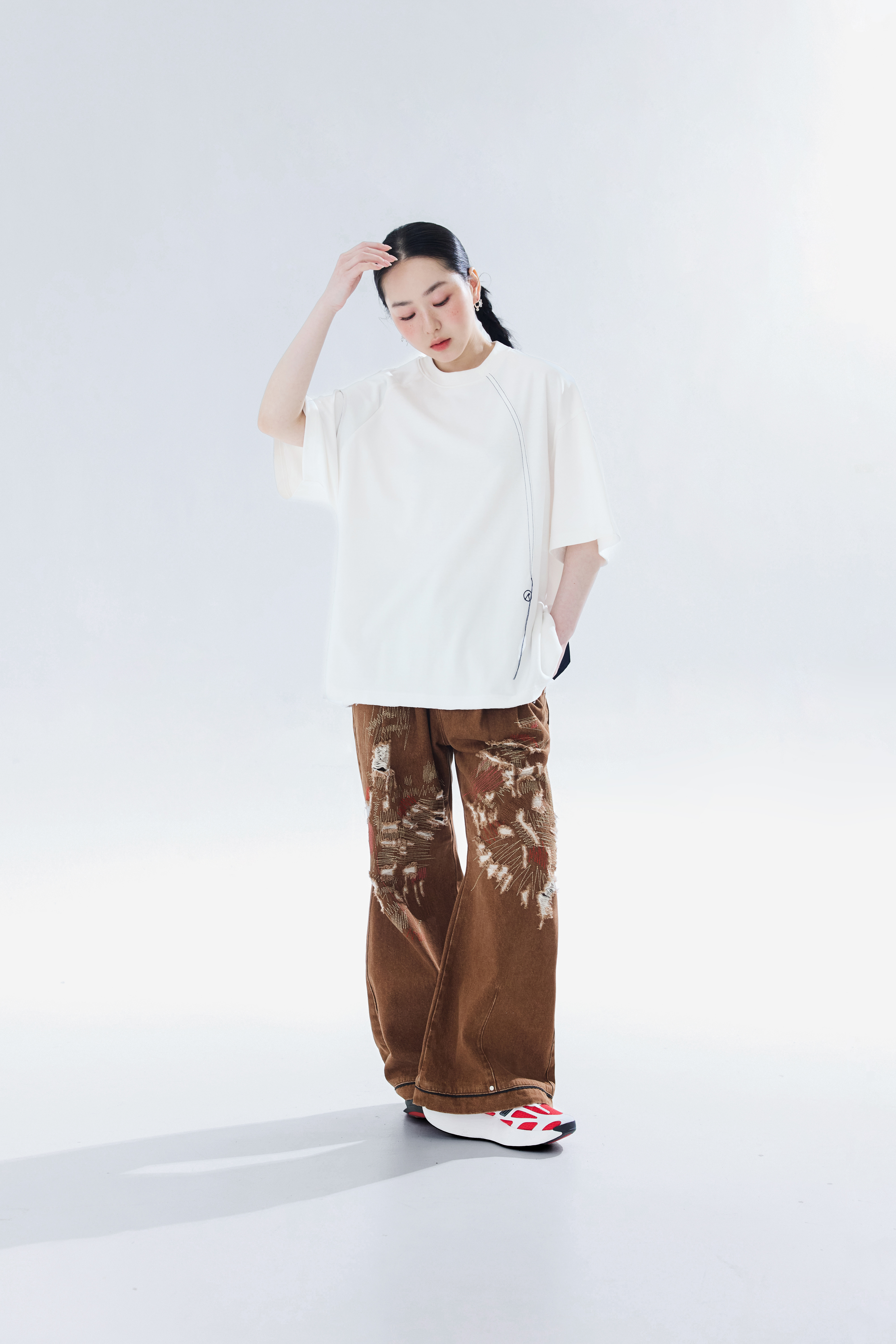 Bi-Construct Tee｜White